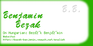 benjamin bezak business card